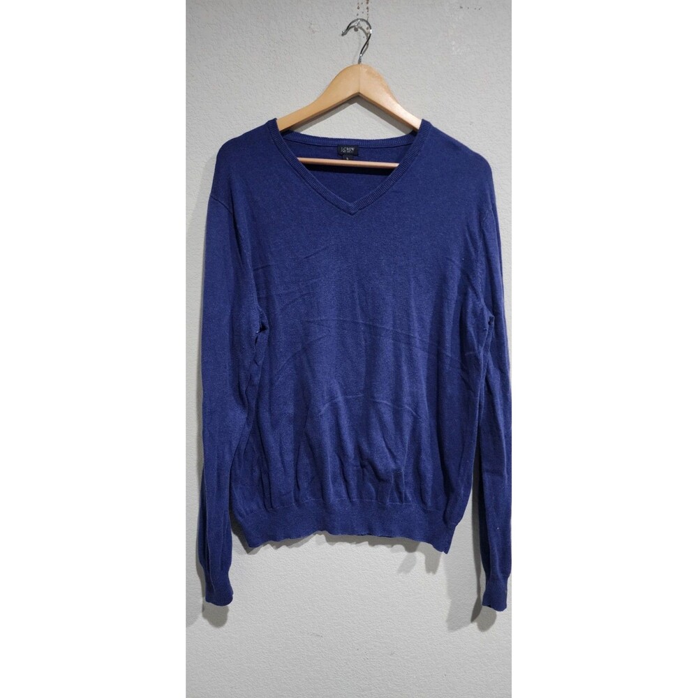 J.Crew Men’s V-Neck Cotton Cashmere Blend Long Sleeves Sweater Size L